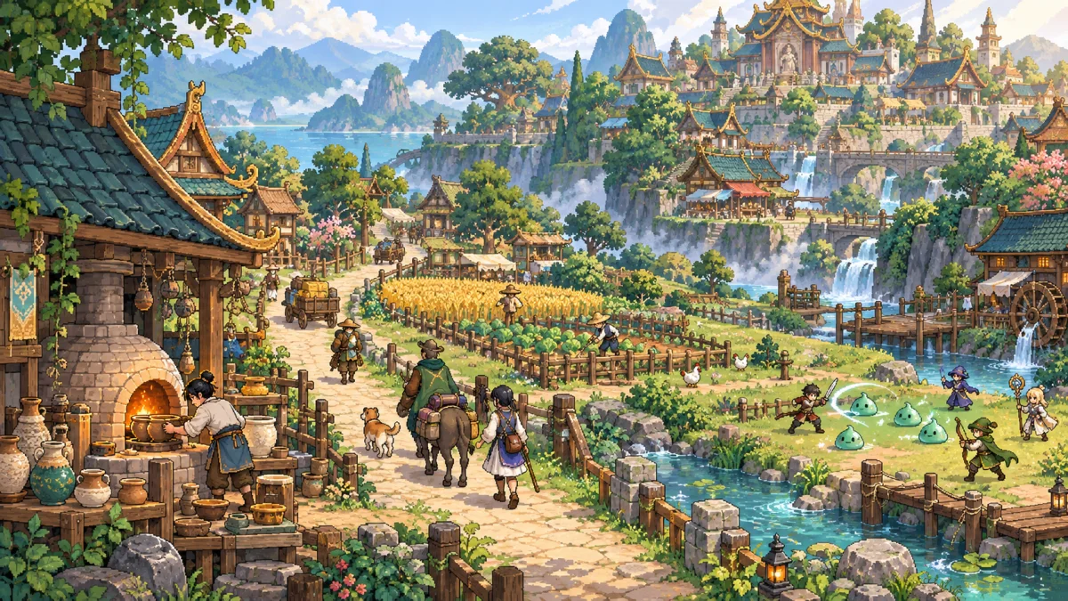 ผู้เล่นเดินทางและพบกันในเมือง