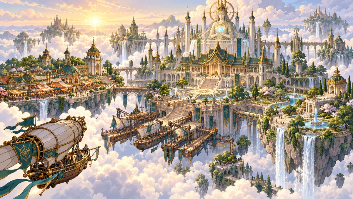 เมืองหลวงเหนือเมฆและท่าเรือเหาะ
