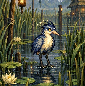 Monster card Bogskate Heron