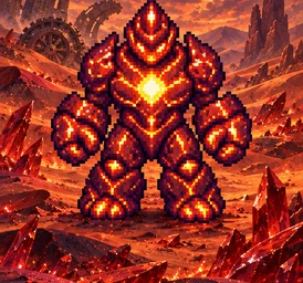 Monster card Rhazakar, Redglass Colossus